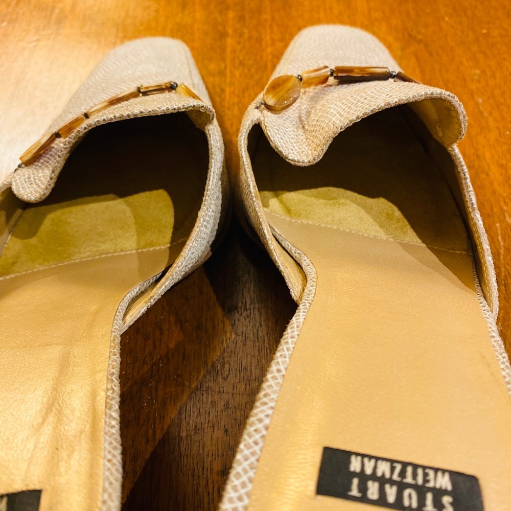 Stuart Weitzman Mules Reptil Leather Made in Spain New without tag Size 11.5 - Picture 8 of 13